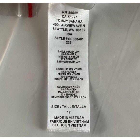 NWT Tommy Bahama Womens Tropical Floral Bandeau One-Piece Swimsuit Size 12 NEW - Picture 8 of 10